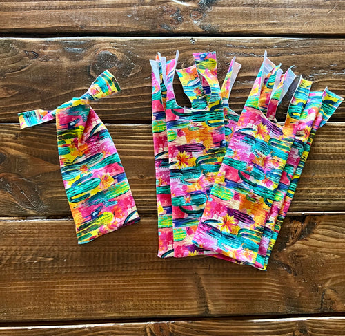 Watercolor Cactus - 8 Two-String Mane Bags