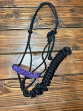 Load image into Gallery viewer, Rock’N Halter w/ Lead - Purple/Black