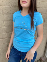 Load image into Gallery viewer, Blue V-Neck Tee